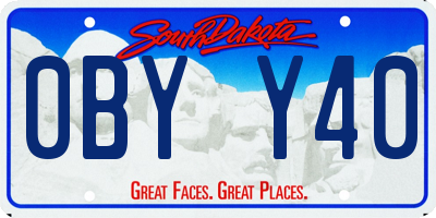 SD license plate 0BYY40