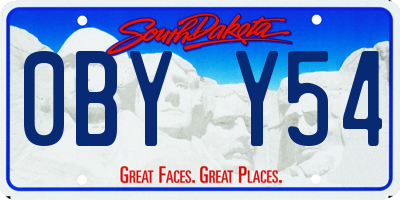 SD license plate 0BYY54
