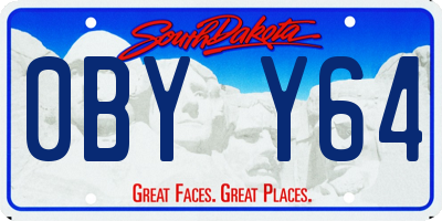 SD license plate 0BYY64
