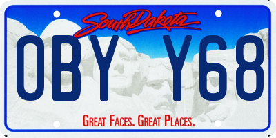 SD license plate 0BYY68