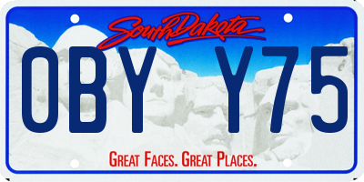 SD license plate 0BYY75