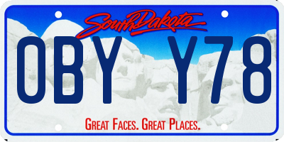 SD license plate 0BYY78