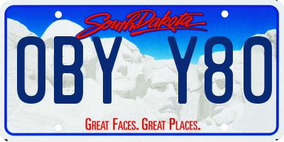 SD license plate 0BYY80