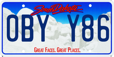 SD license plate 0BYY86