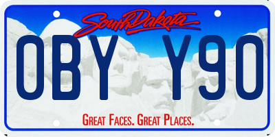SD license plate 0BYY90
