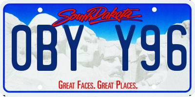 SD license plate 0BYY96
