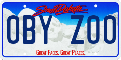 SD license plate 0BYZ00