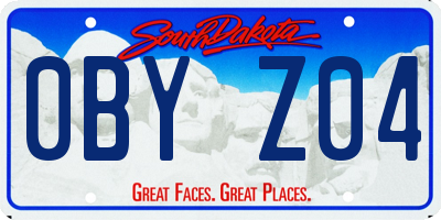 SD license plate 0BYZ04