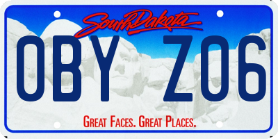 SD license plate 0BYZ06