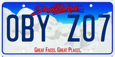 SD license plate 0BYZ07