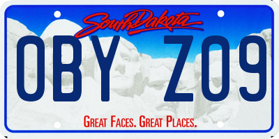 SD license plate 0BYZ09