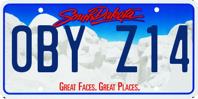 SD license plate 0BYZ14
