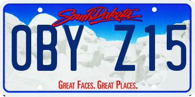 SD license plate 0BYZ15