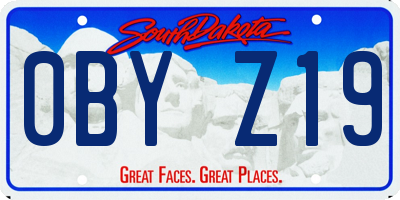 SD license plate 0BYZ19