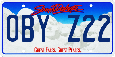 SD license plate 0BYZ22
