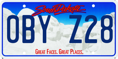 SD license plate 0BYZ28