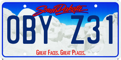 SD license plate 0BYZ31