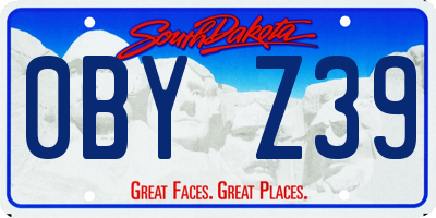 SD license plate 0BYZ39