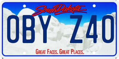 SD license plate 0BYZ40
