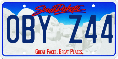 SD license plate 0BYZ44