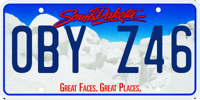 SD license plate 0BYZ46