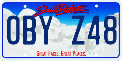 SD license plate 0BYZ48