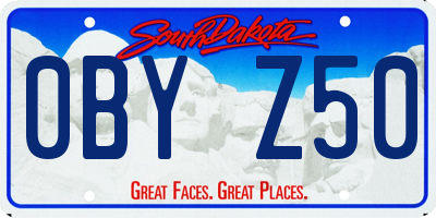 SD license plate 0BYZ50