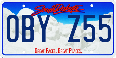 SD license plate 0BYZ55