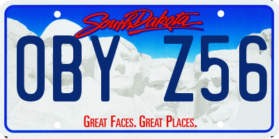 SD license plate 0BYZ56