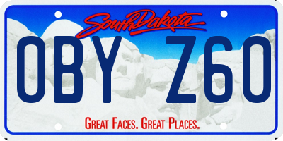 SD license plate 0BYZ60