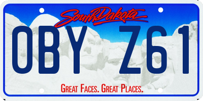 SD license plate 0BYZ61