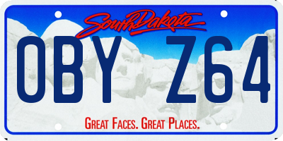 SD license plate 0BYZ64
