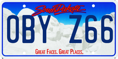 SD license plate 0BYZ66