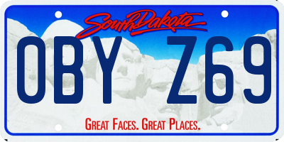 SD license plate 0BYZ69