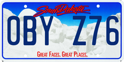 SD license plate 0BYZ76