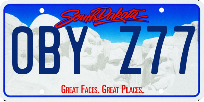 SD license plate 0BYZ77