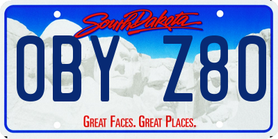 SD license plate 0BYZ80