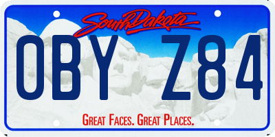 SD license plate 0BYZ84