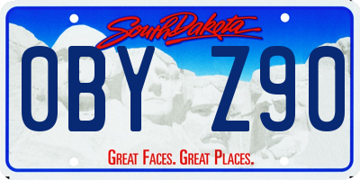 SD license plate 0BYZ90