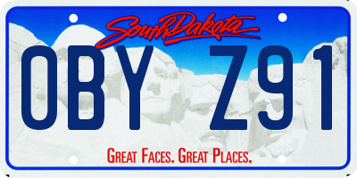 SD license plate 0BYZ91
