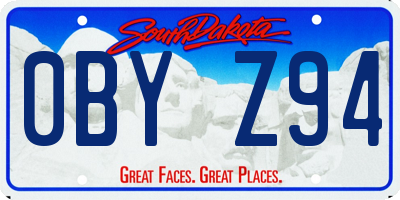 SD license plate 0BYZ94