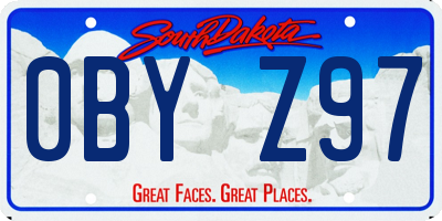SD license plate 0BYZ97
