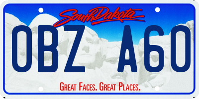 SD license plate 0BZA60