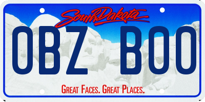 SD license plate 0BZB00