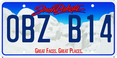 SD license plate 0BZB14
