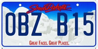 SD license plate 0BZB15