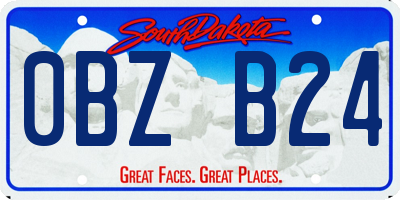 SD license plate 0BZB24