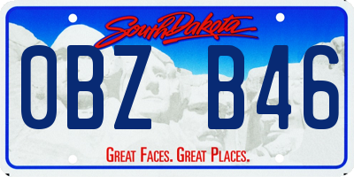 SD license plate 0BZB46