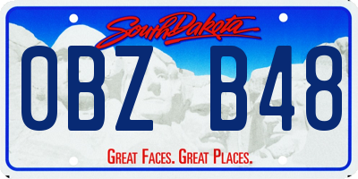 SD license plate 0BZB48