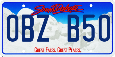 SD license plate 0BZB50